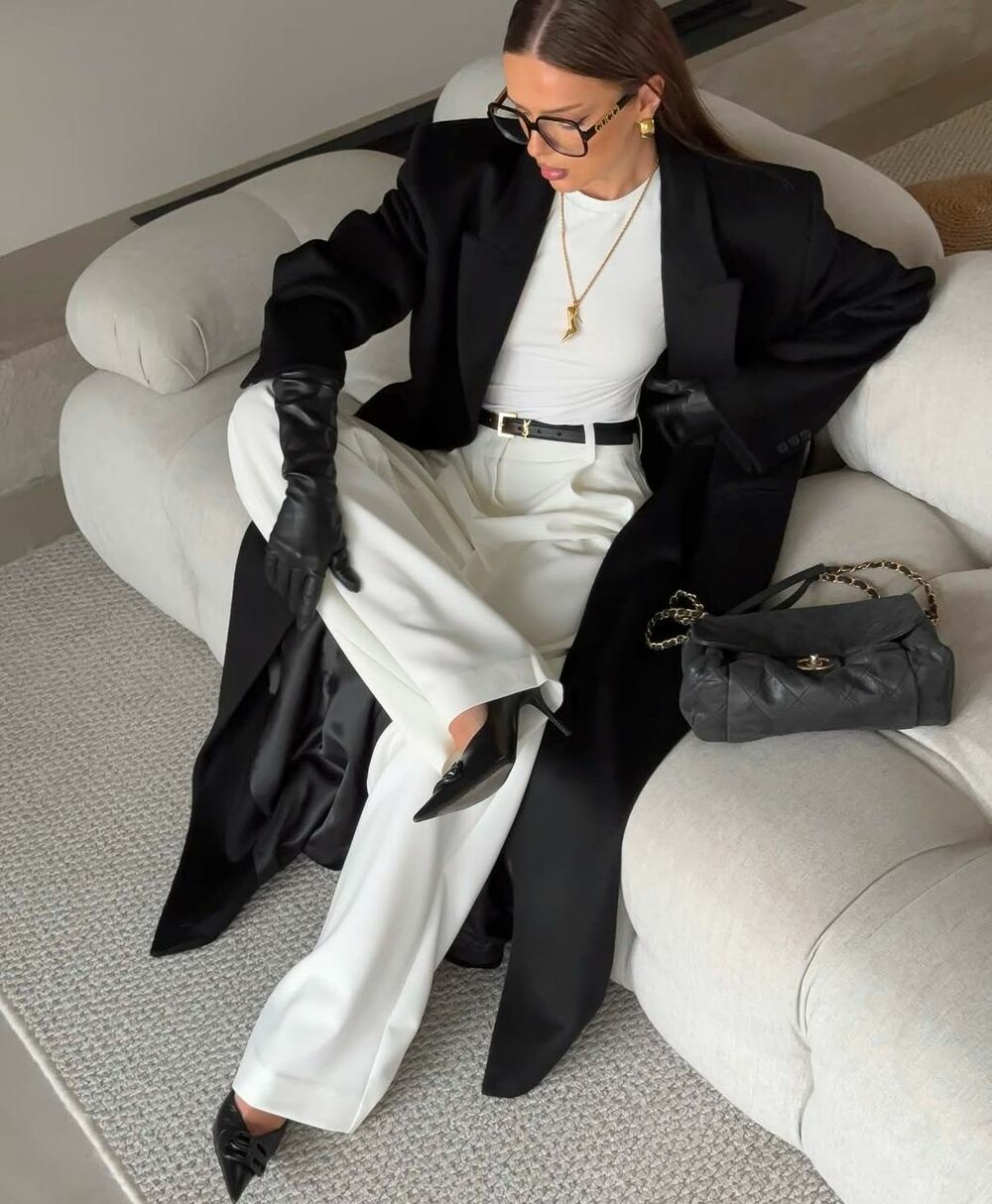 Штани палаццо, колір молоко