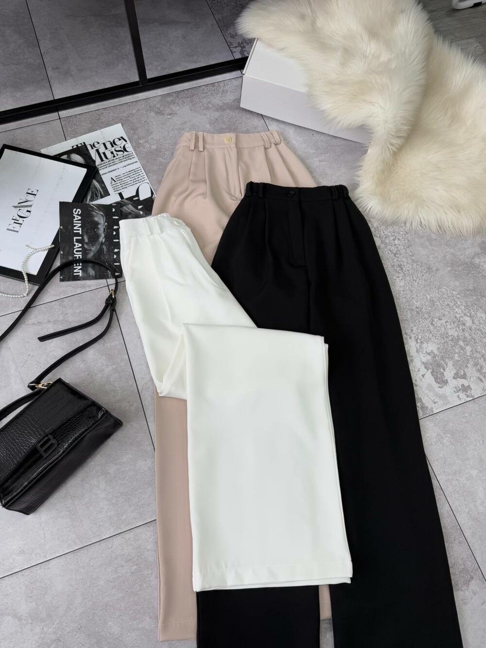 Штани вільного крою, колір чорний