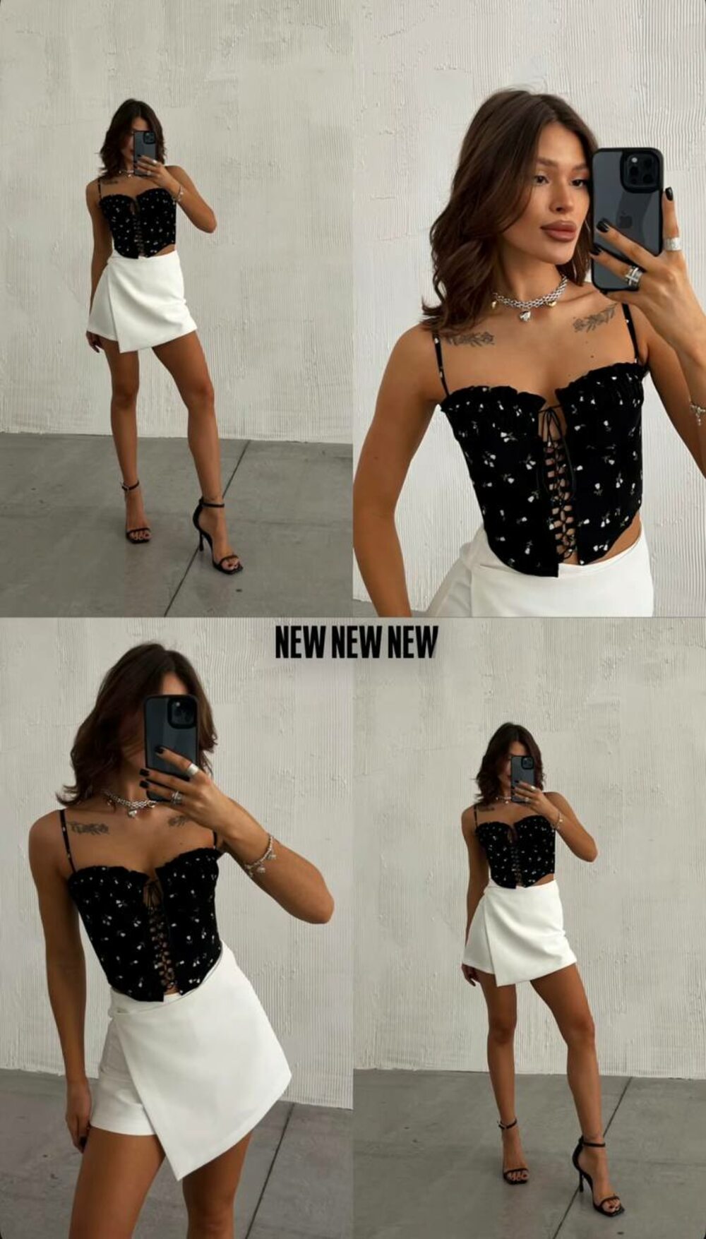 Спідниця-шорти на високій посадці, колір білий