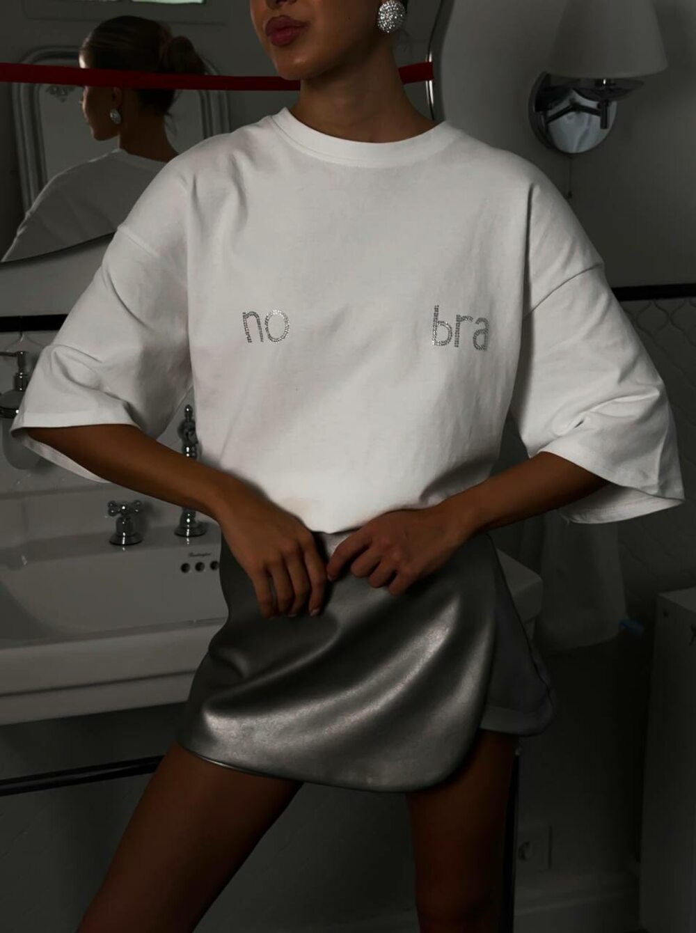 Футболка з написом, колір білий