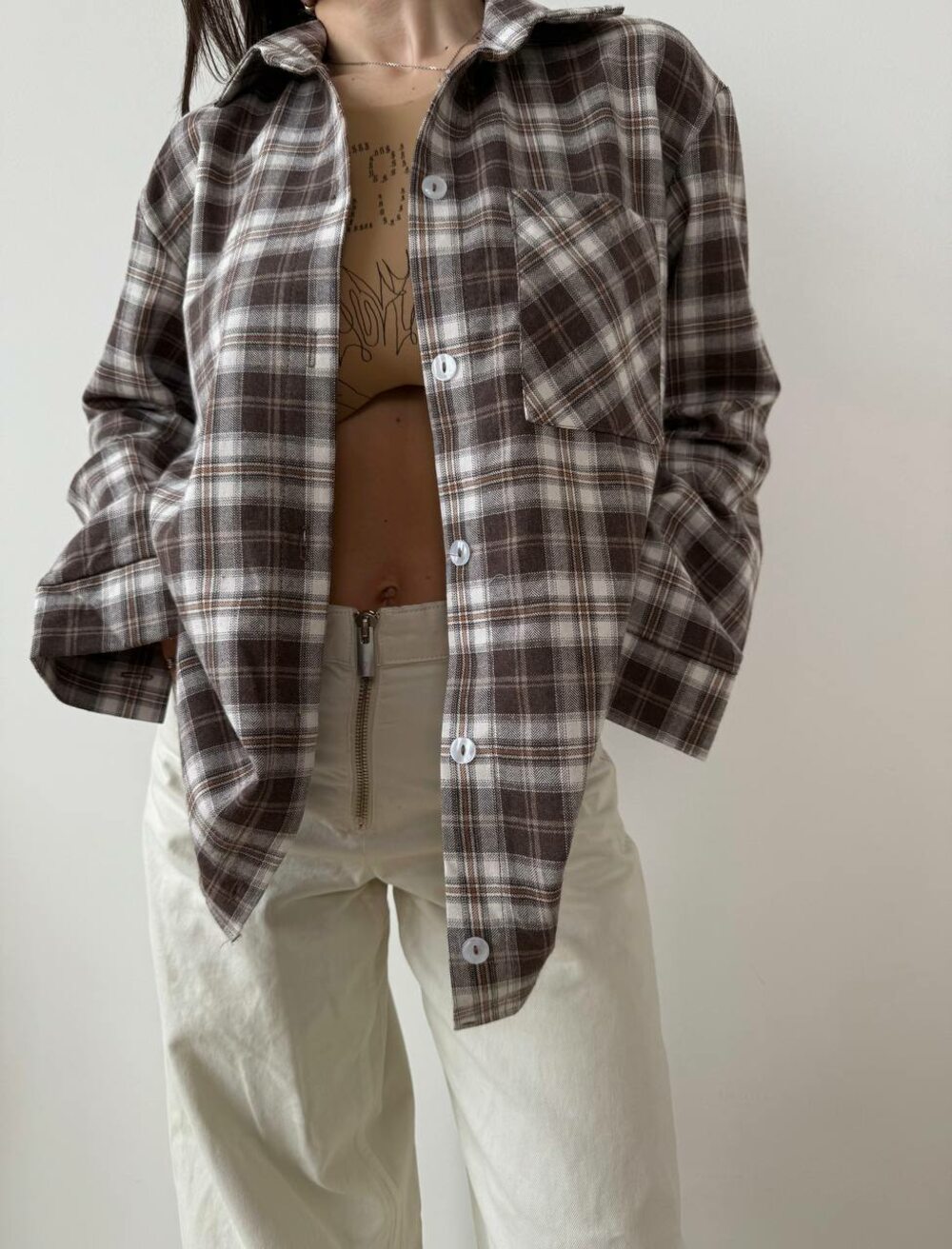 Сорочка вільного крою, колір моко