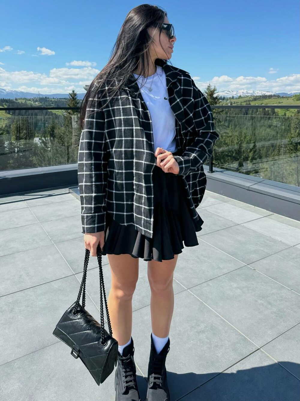 Сорочка оверсайз, колір чорний