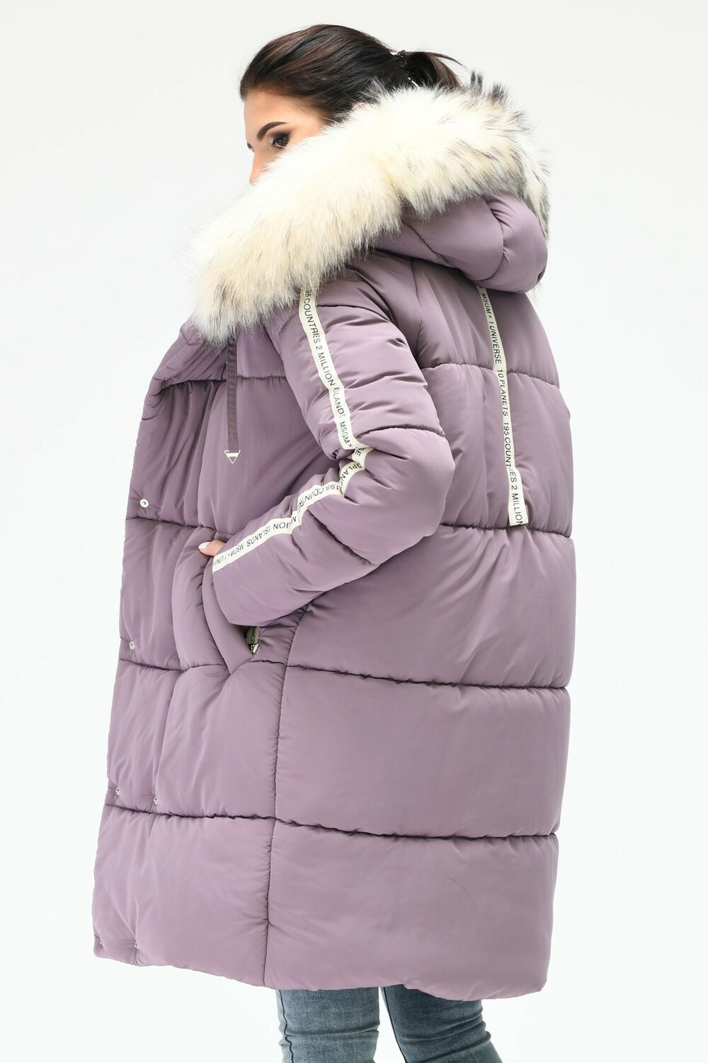 Куртка-парку на блискавці з хутром