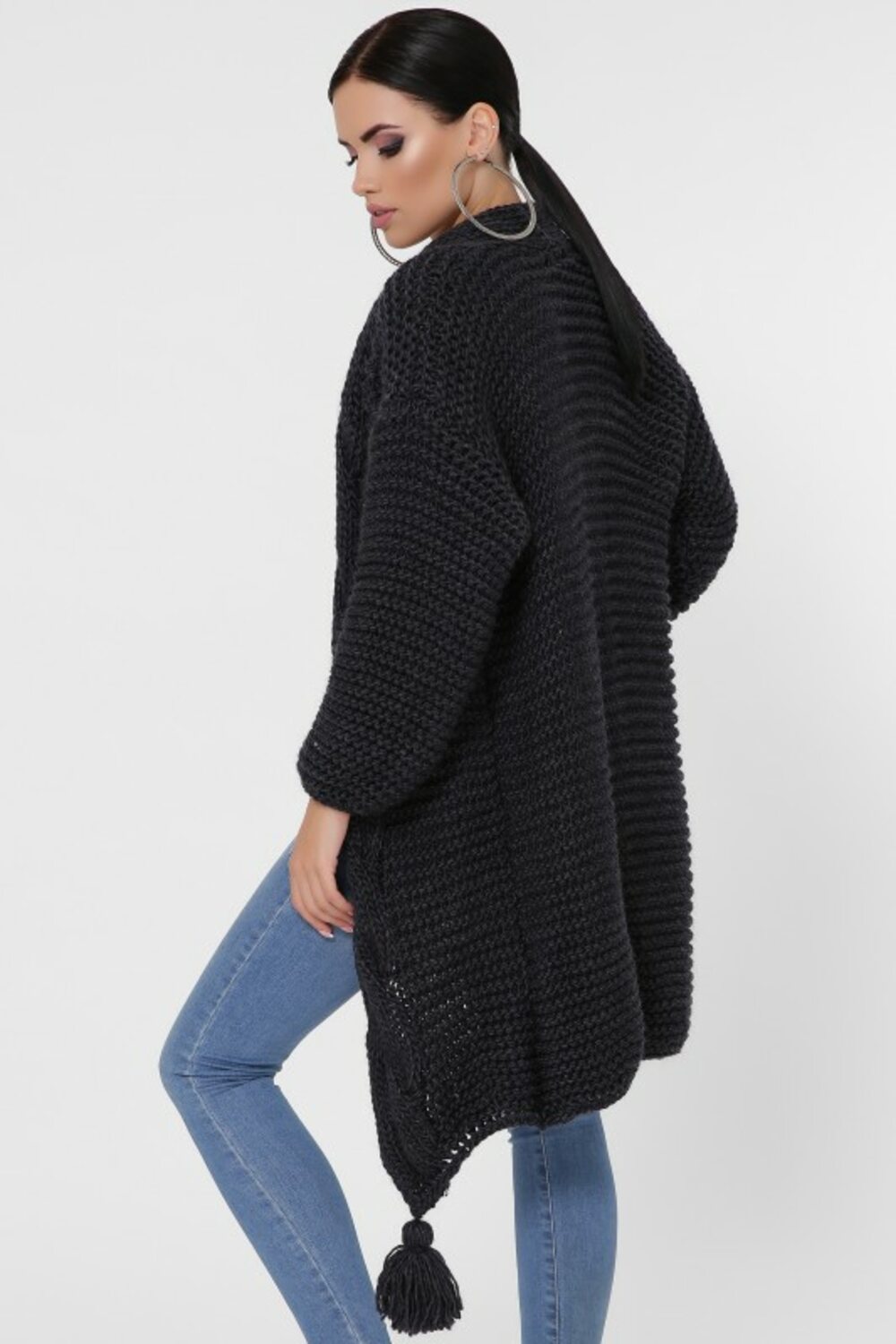 В'язаний кардиган графіт