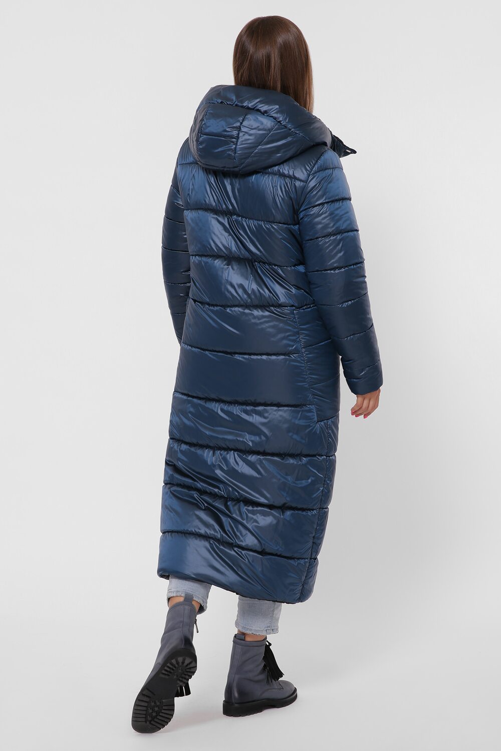 Зимняя стеганая куртка парка длинная