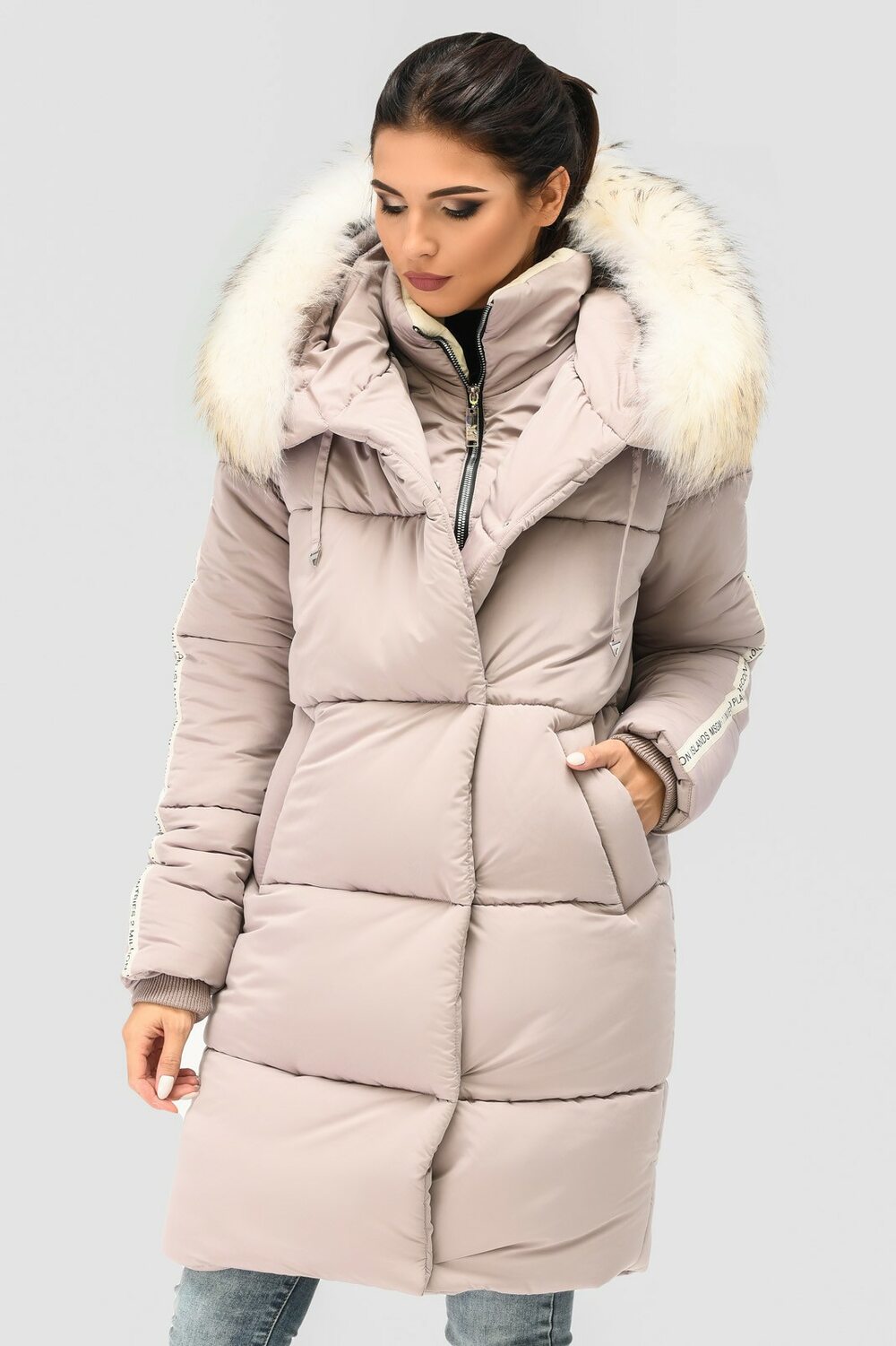 Куртка-парку довга рукав лампас