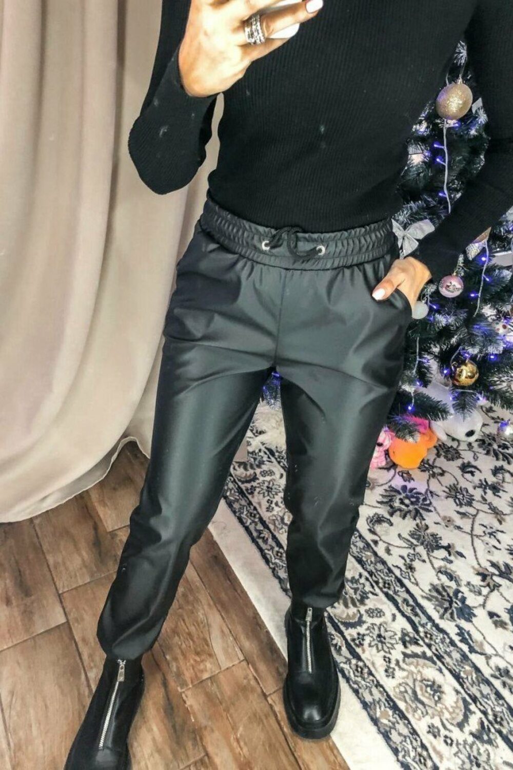 Шкіряні джоггери