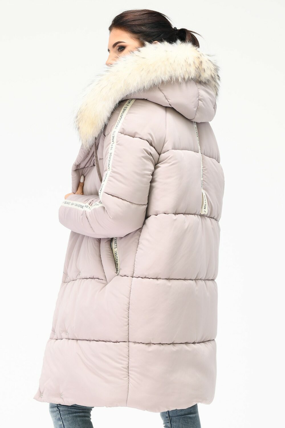 Куртка-парку довга рукав лампас