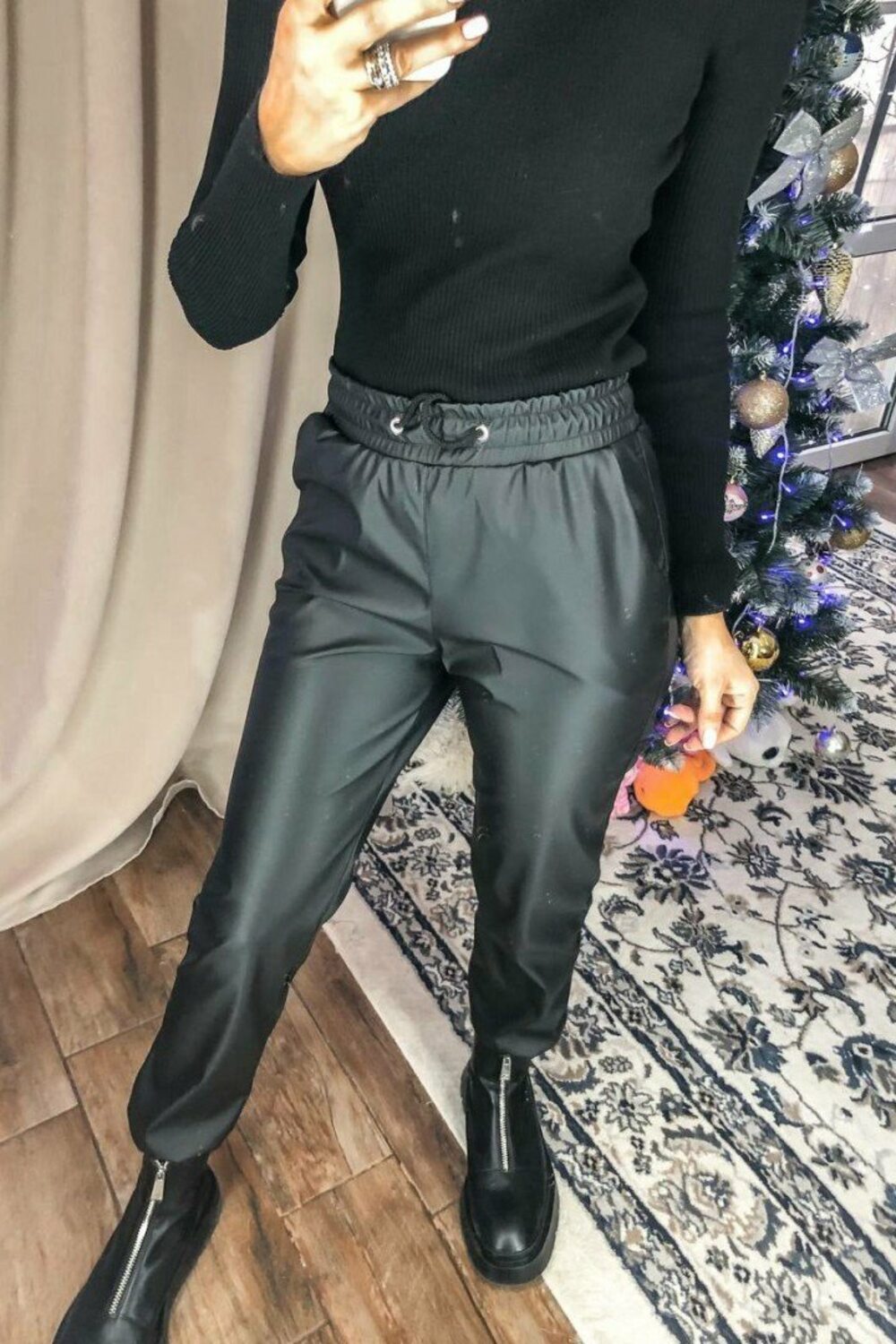 Шкіряні джоггери