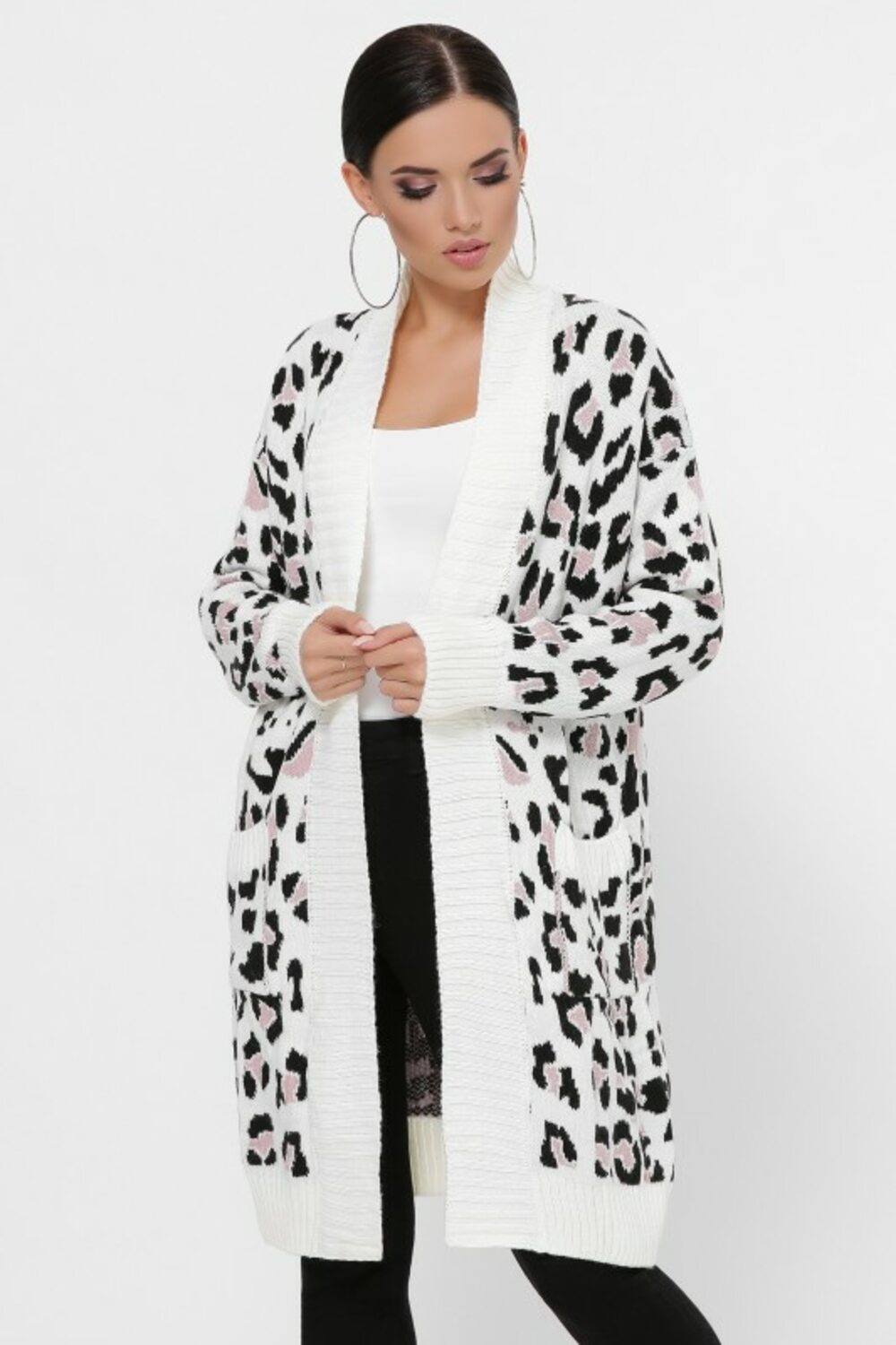 В'язаний кардиган плямистий