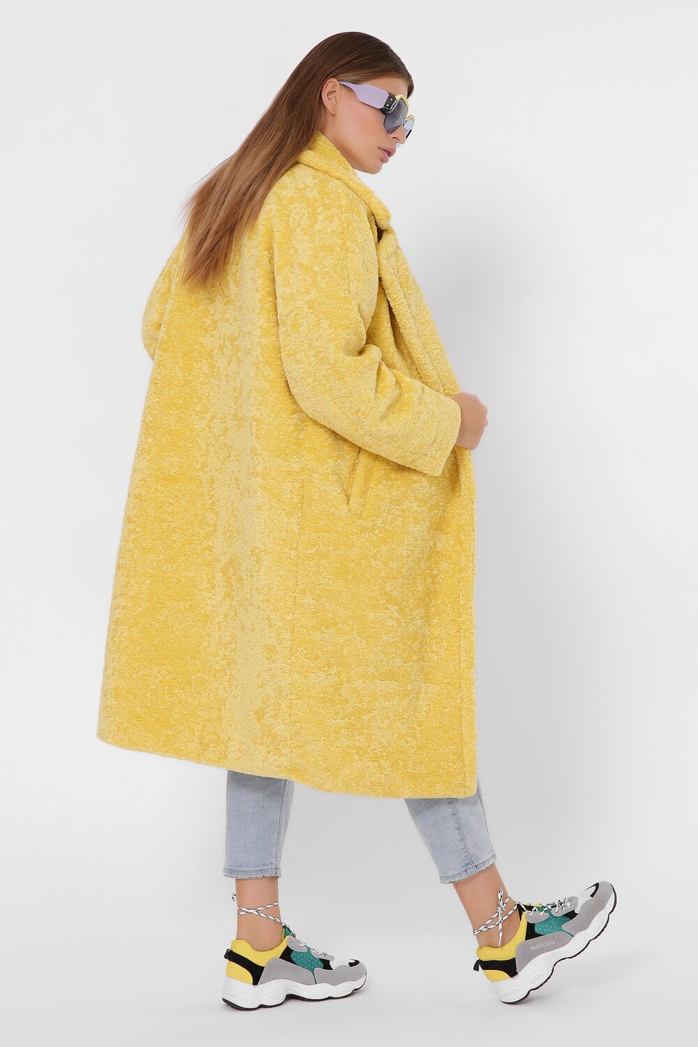 Теплая женская шуба на искусственном мехе