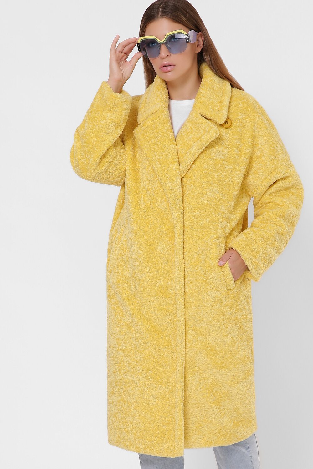 Теплая женская шуба на искусственном мехе