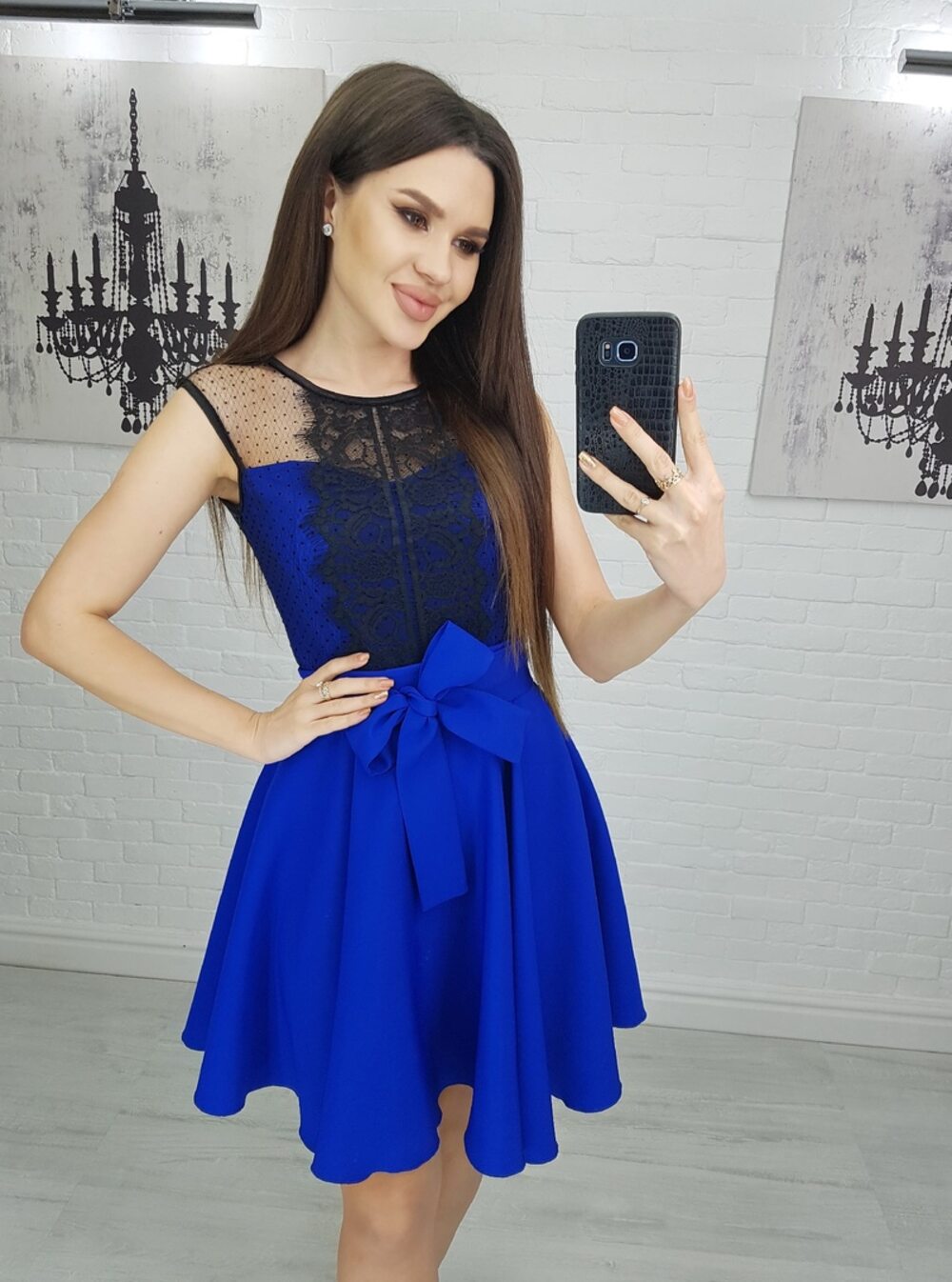 Сукня електрик коротка