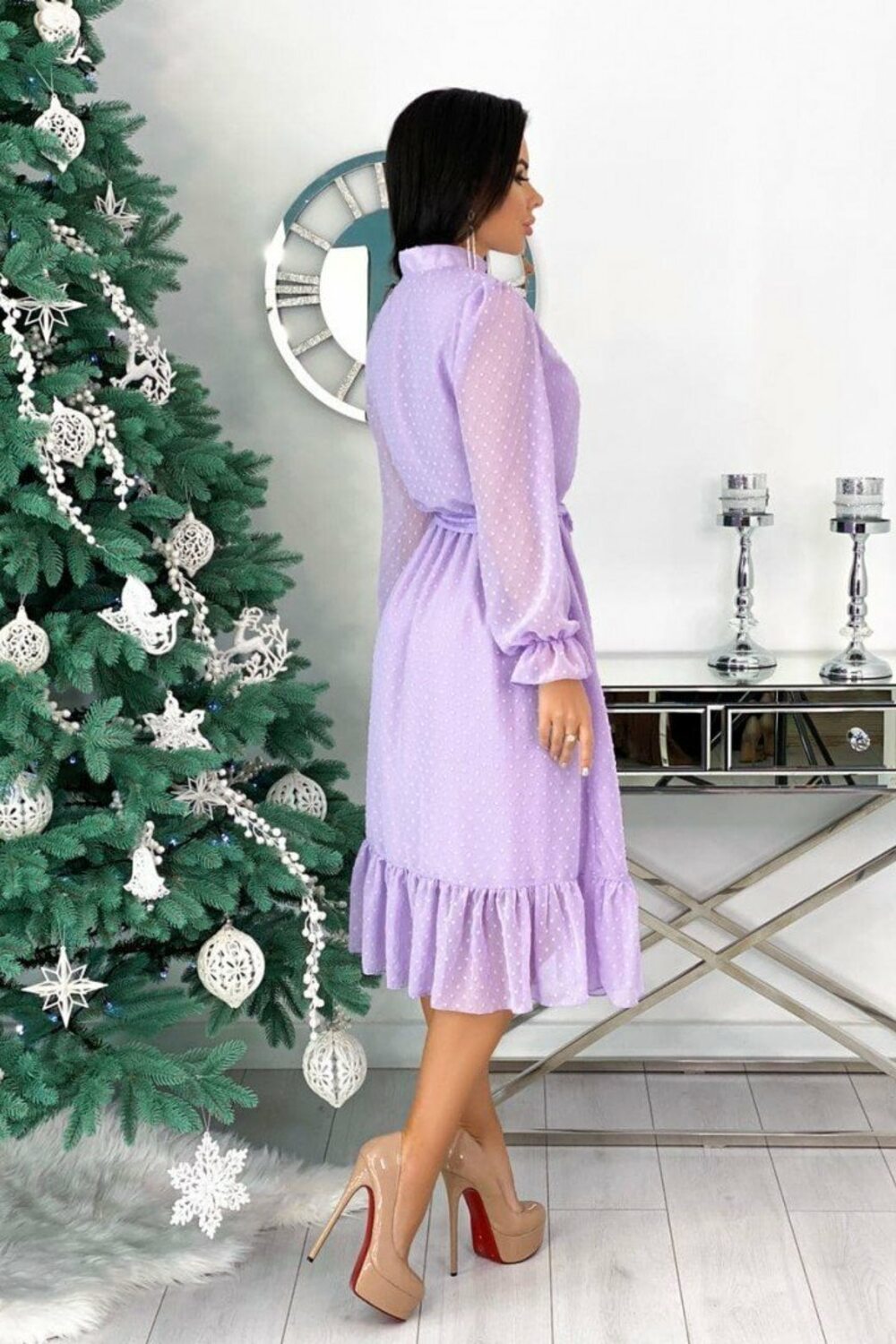 Нежное лиловое платье