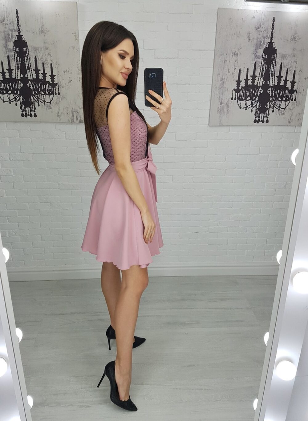 Сукня рожева коротка