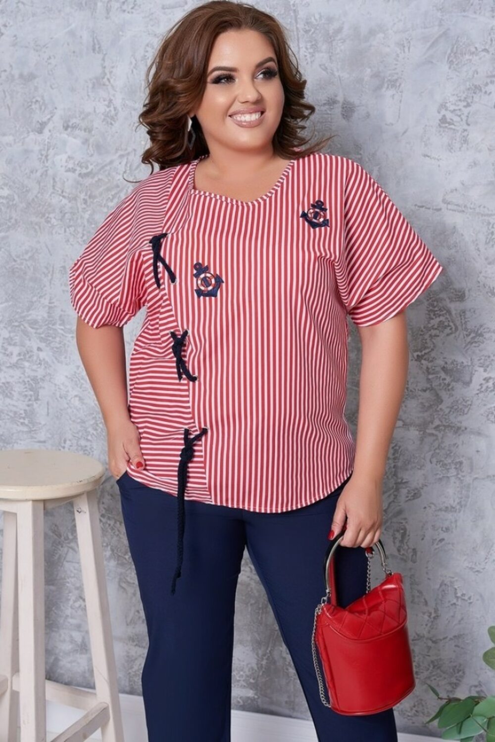 Легкий костюм на літо у смужку