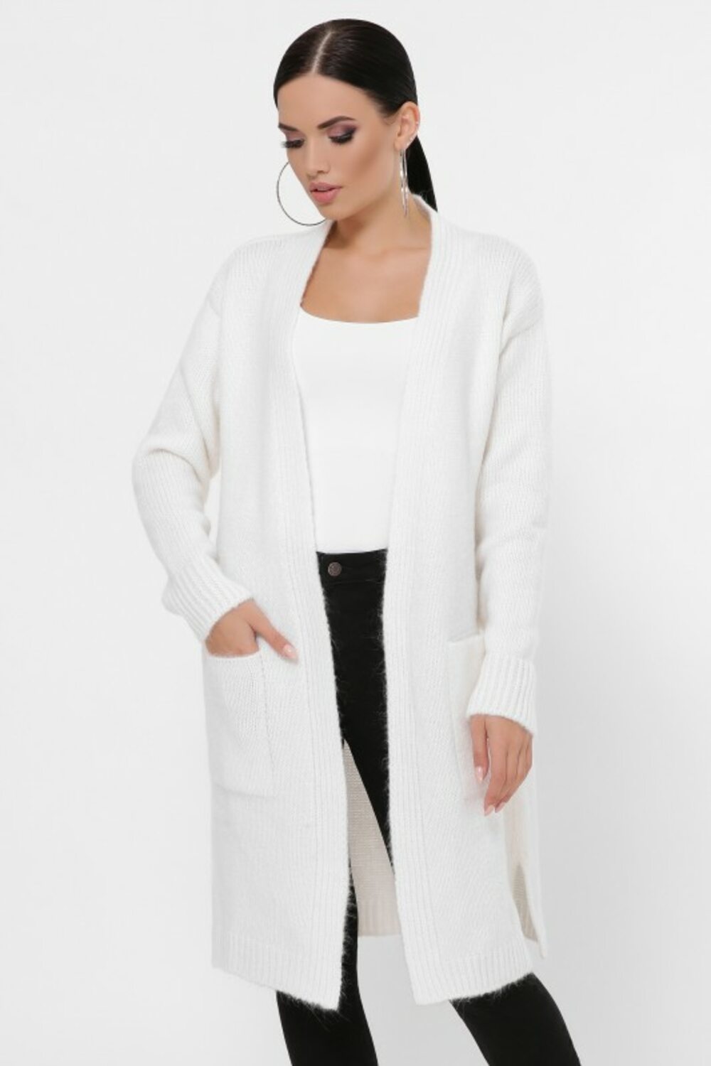 В'язаний кардиган білий