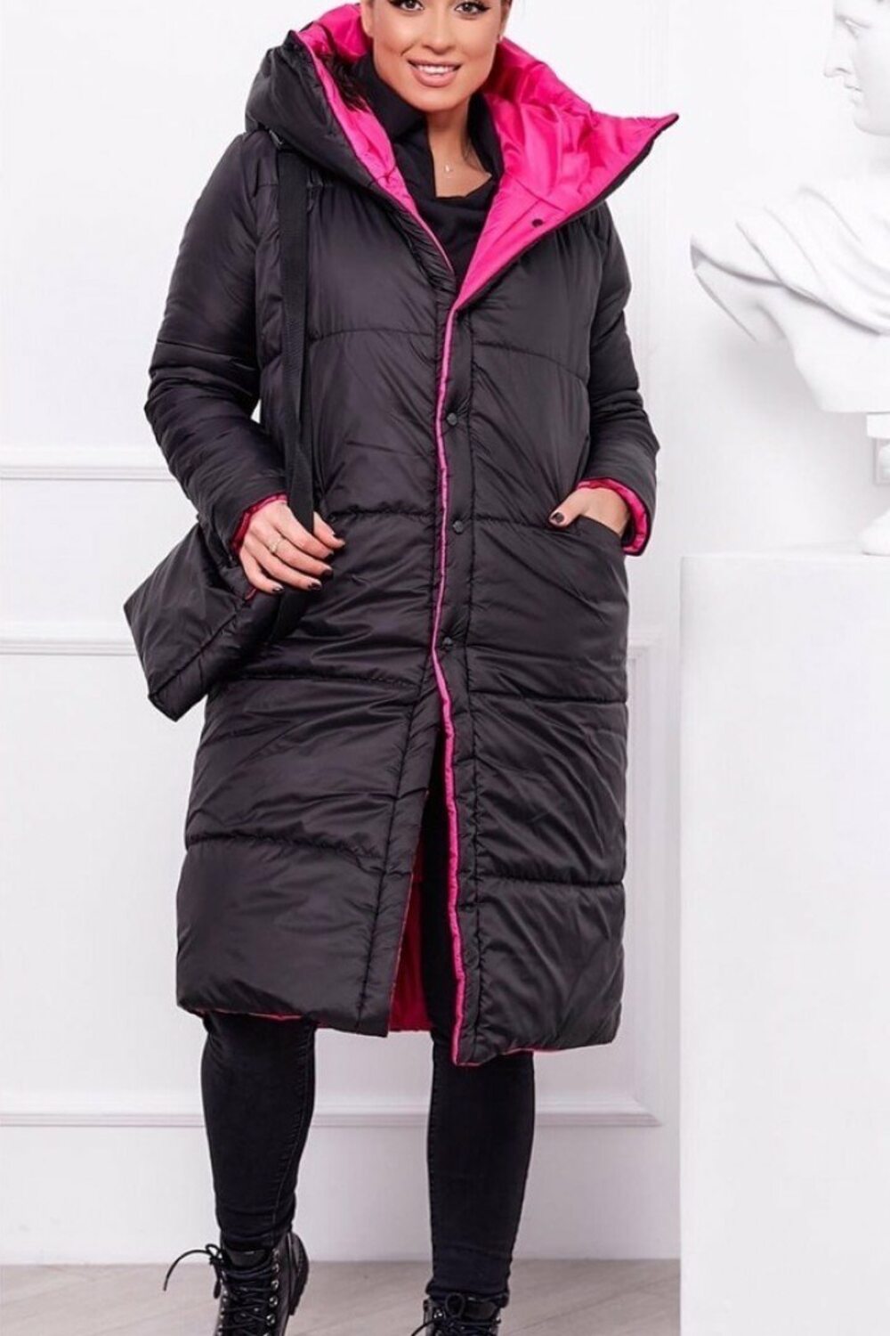 Двосторонній стильний пуховик