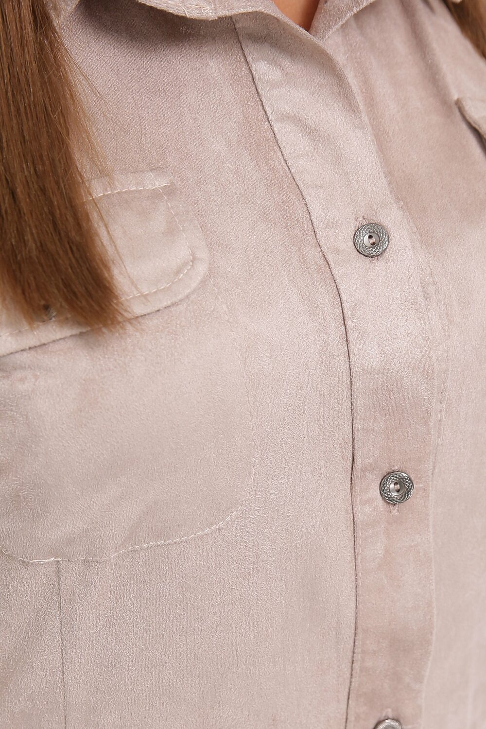 Платье цвета пудра с пуговицами