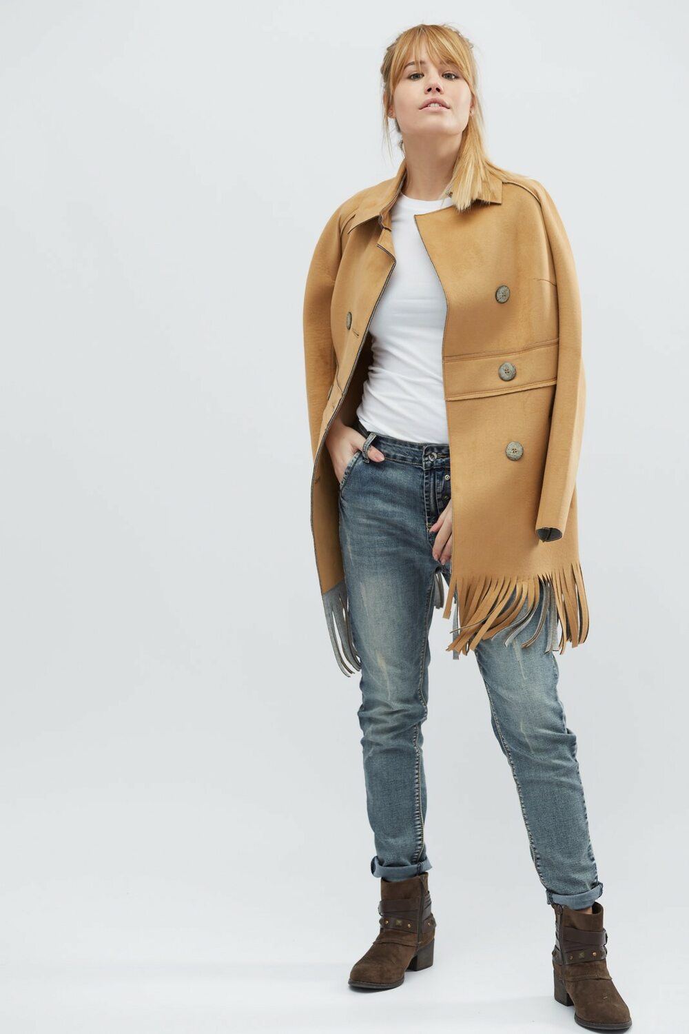 Кардиган женский двубртный из неопрена