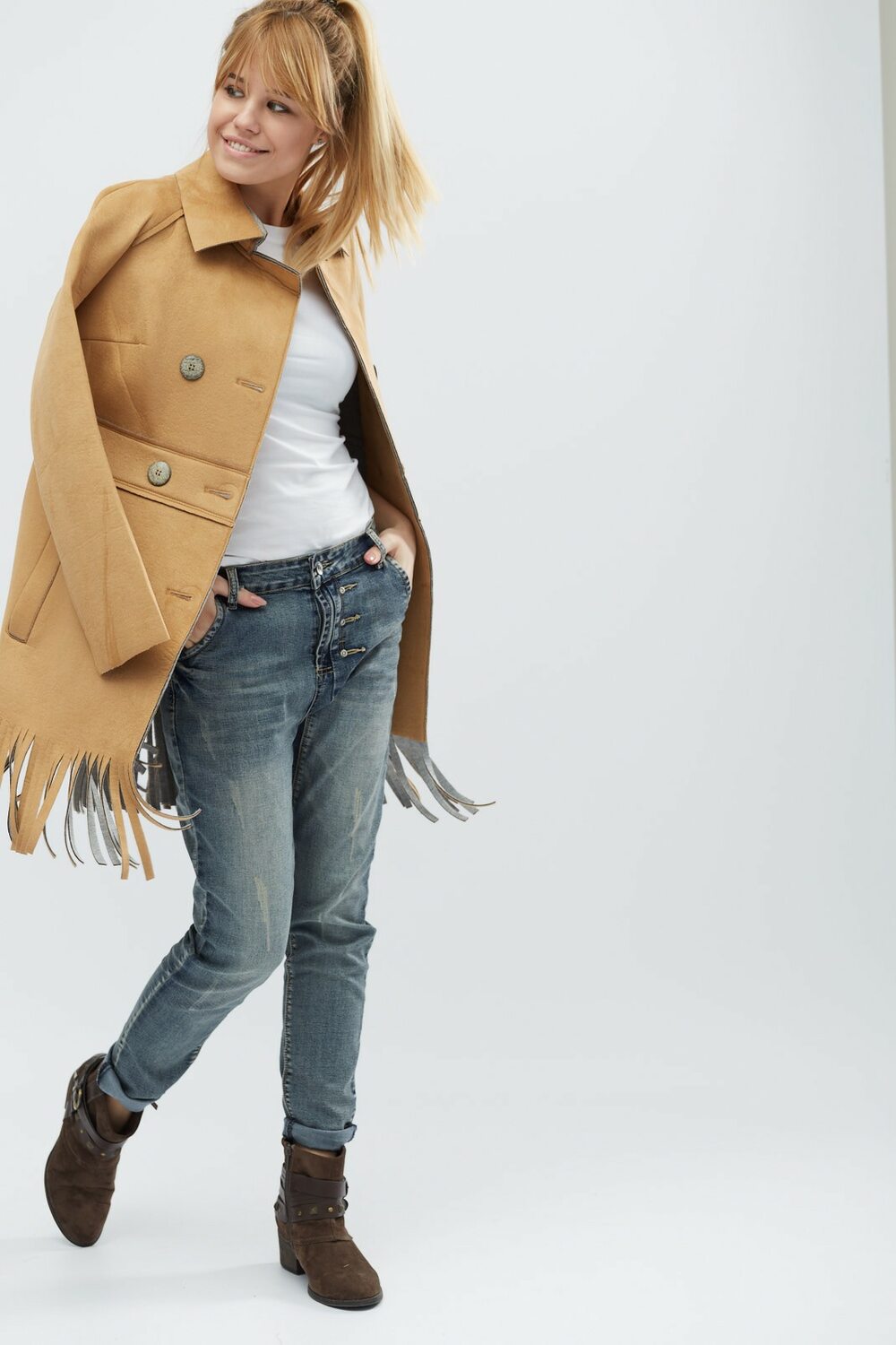 Кардиган женский двубртный из неопрена