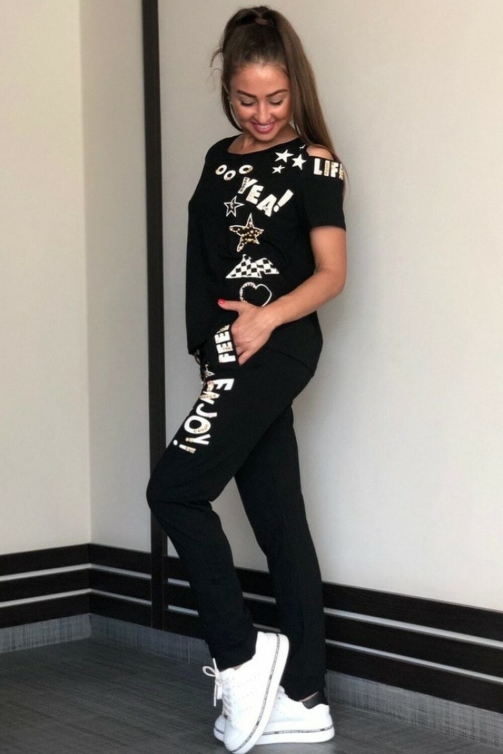 Модний трикотажний костюм