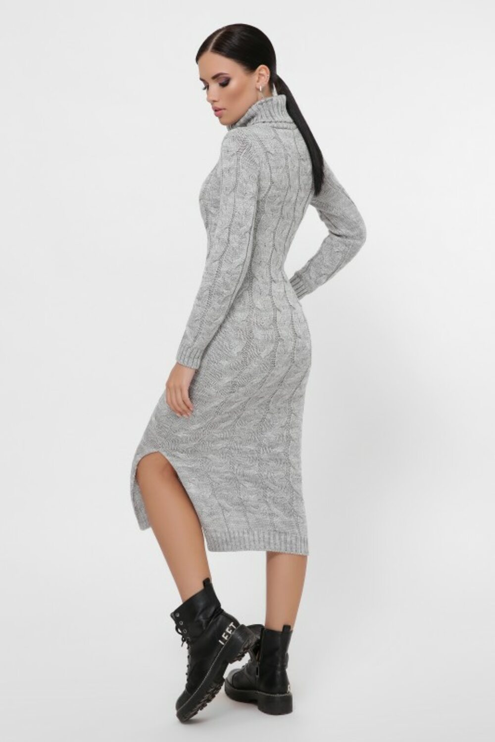 Платье длинное цвет светло серый