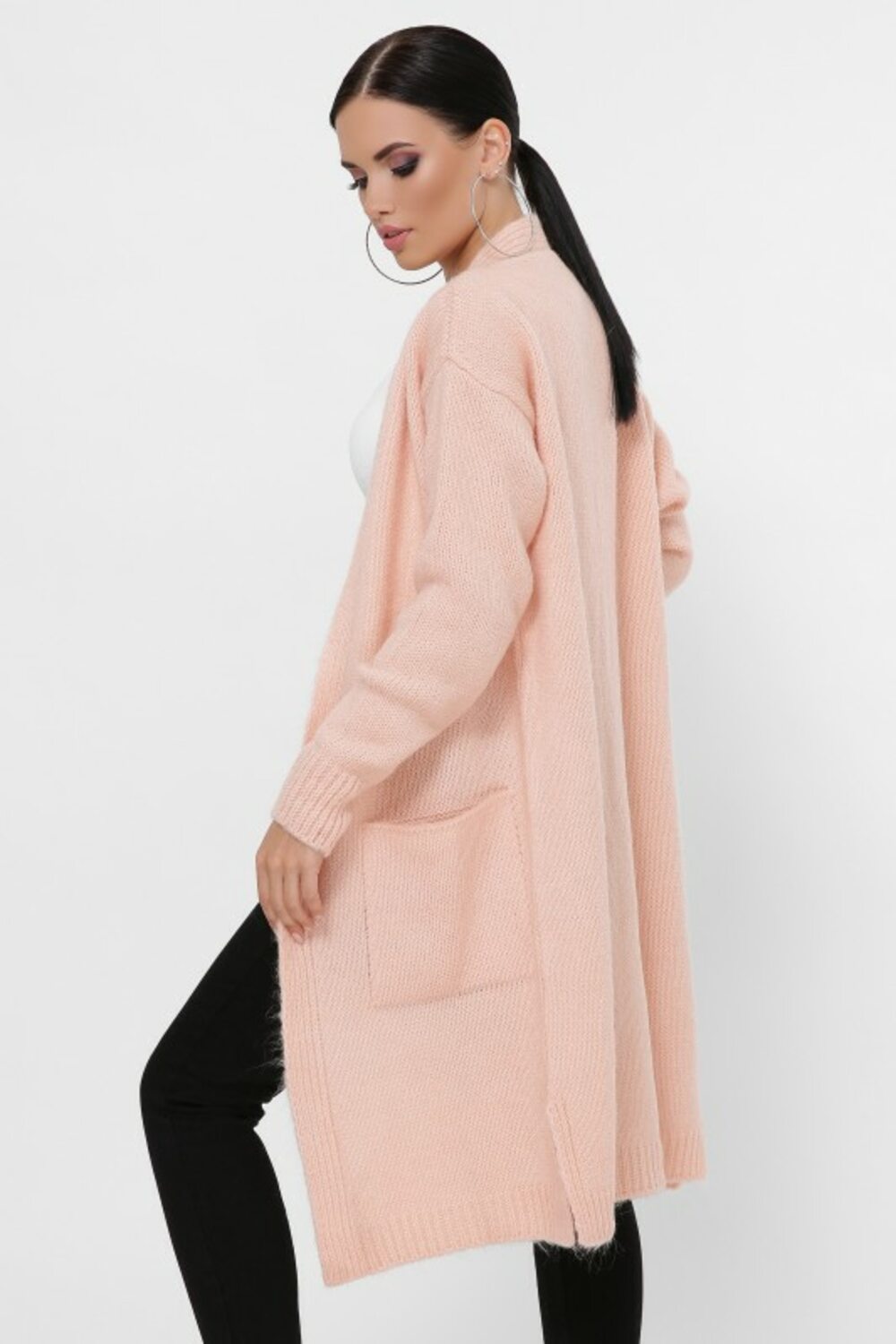 Кардиган в'язаний довгий рукав