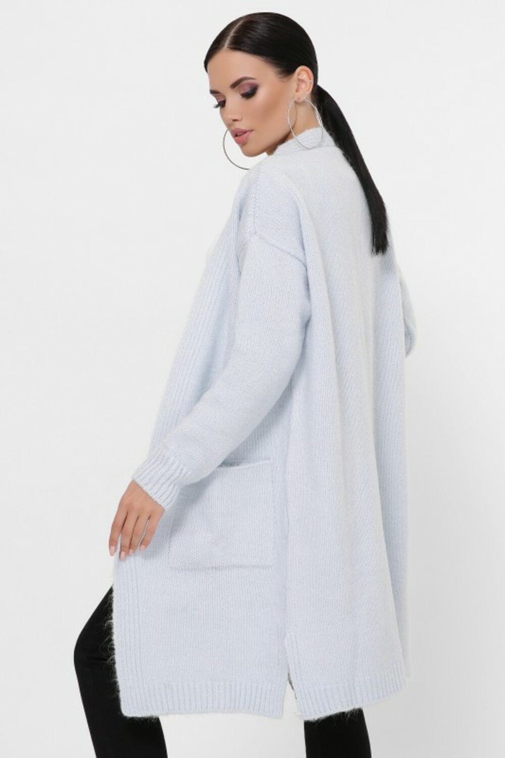 В'язаний кардиган колір ніжно-блакитний