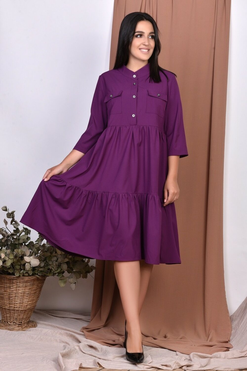 Сукня з воланами вільного крою