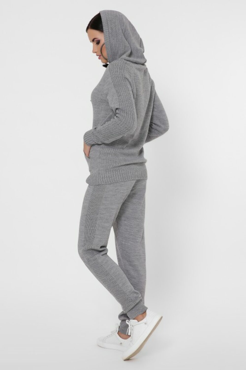 Костюм з капюшоном колір світло-сірий