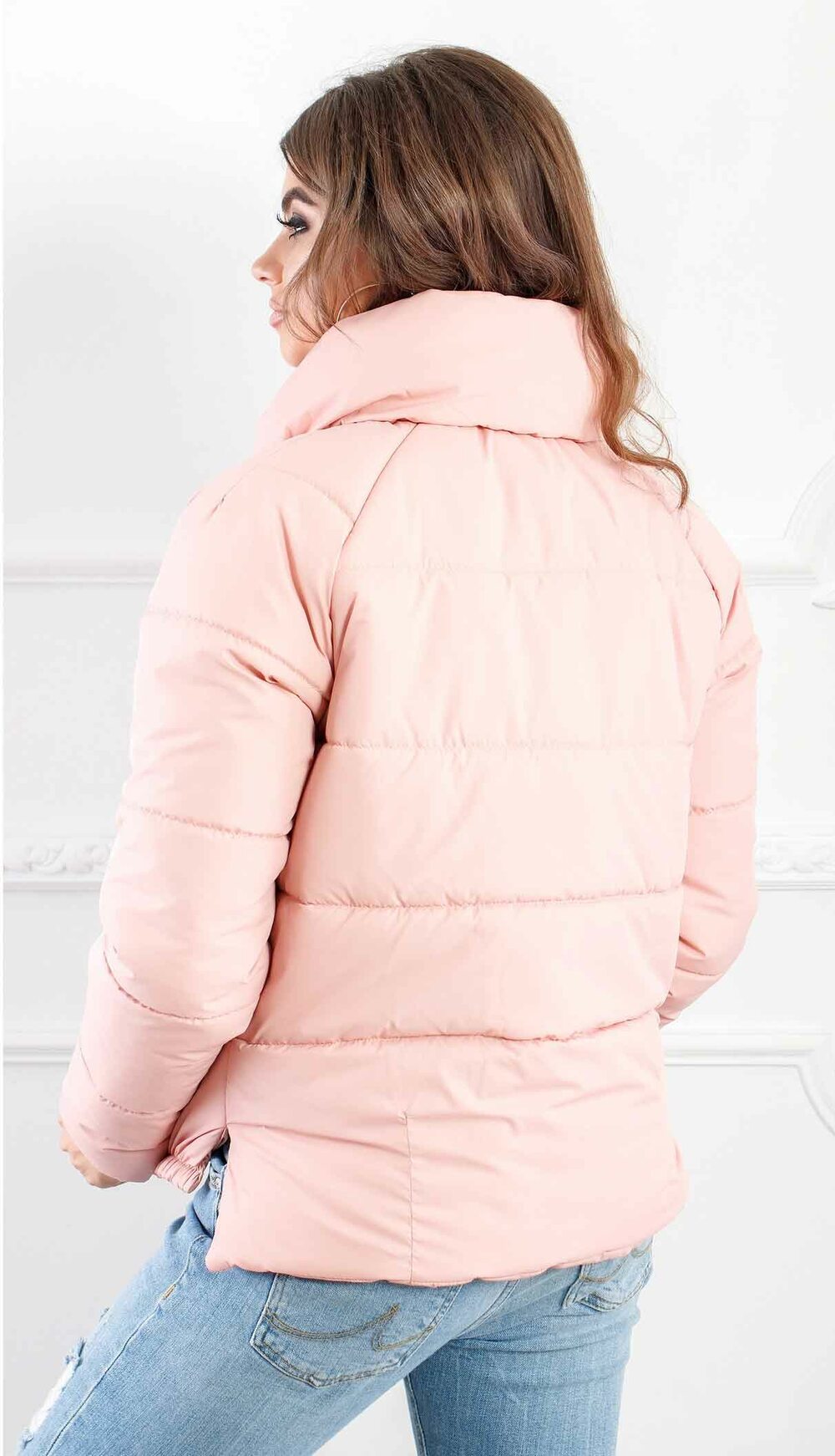 Куртка цвет пудра короткая Neoli