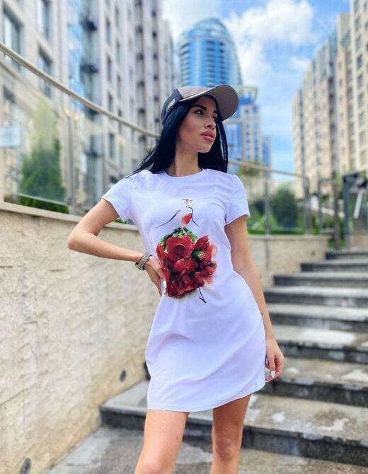Платье летние с принтом