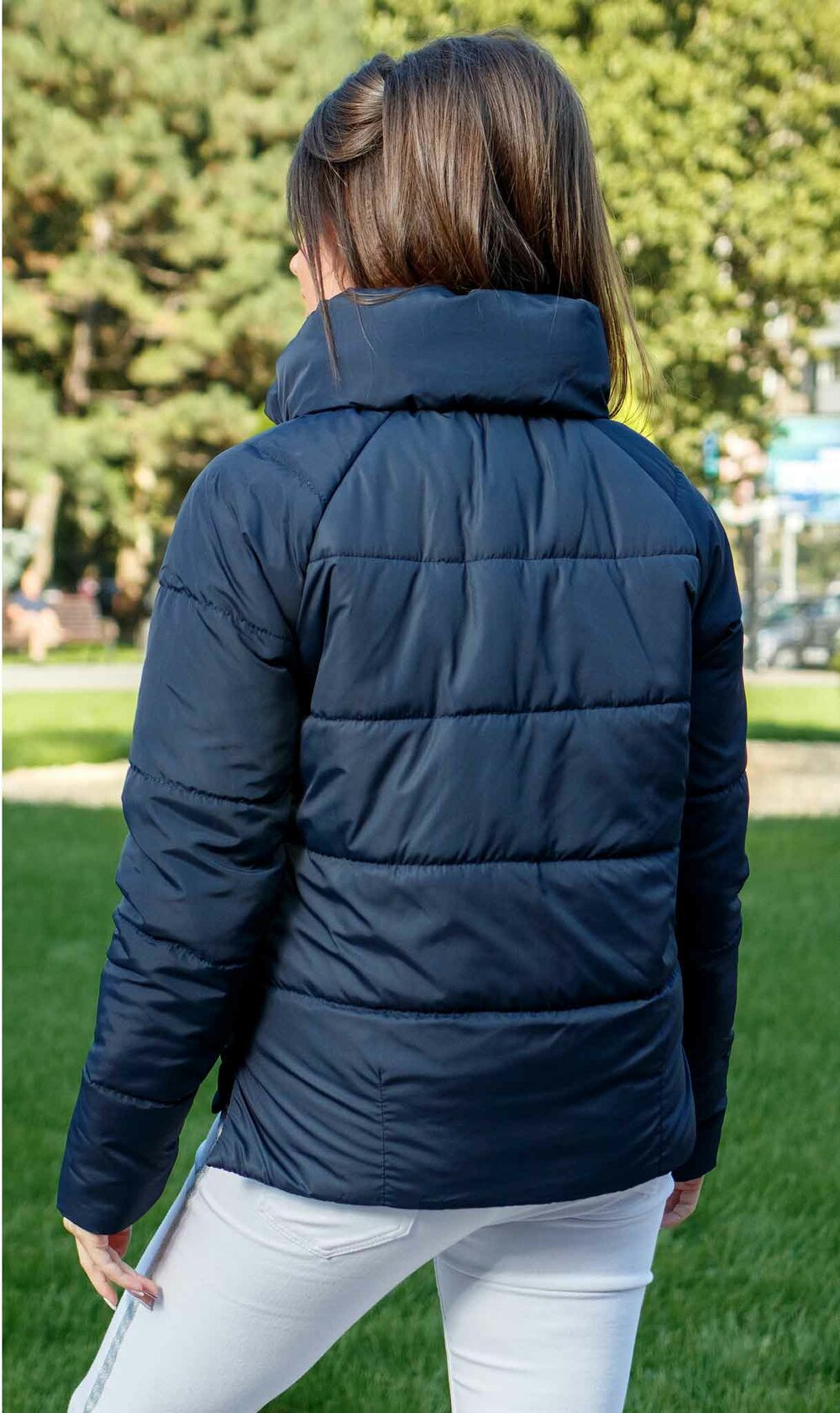 Куртка короткая синего цвета Neoli