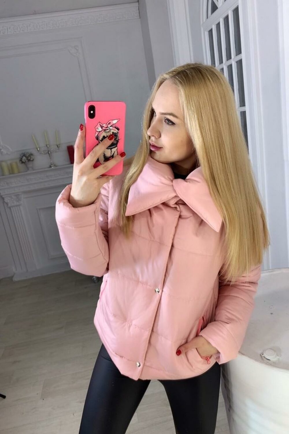 Куртка женская на кнопках и змейке