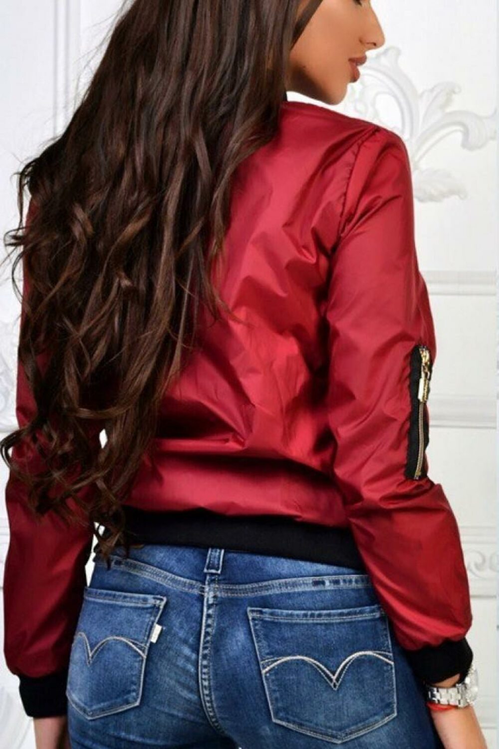 Бомбер жіночий золота змійка