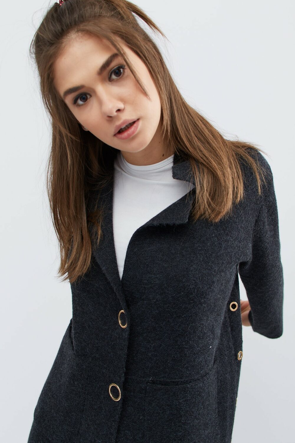 Пальто демісезонне на кнопках