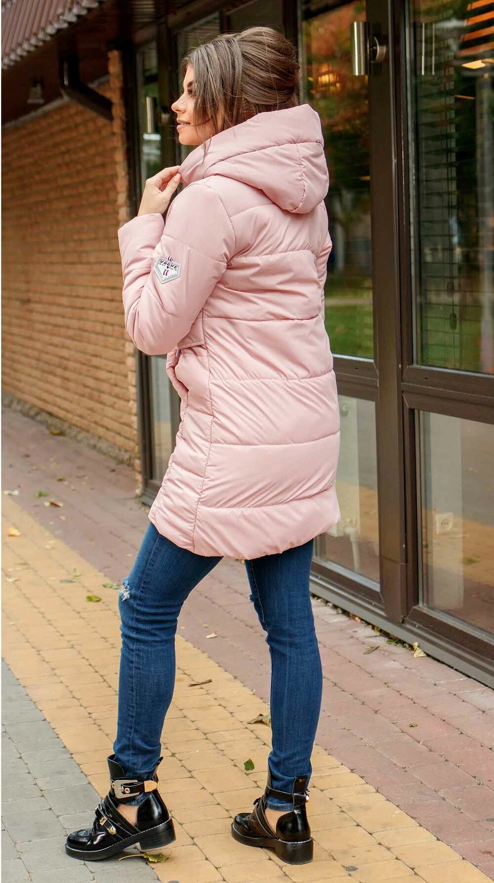 Куртка цевта пудра на синтепоні