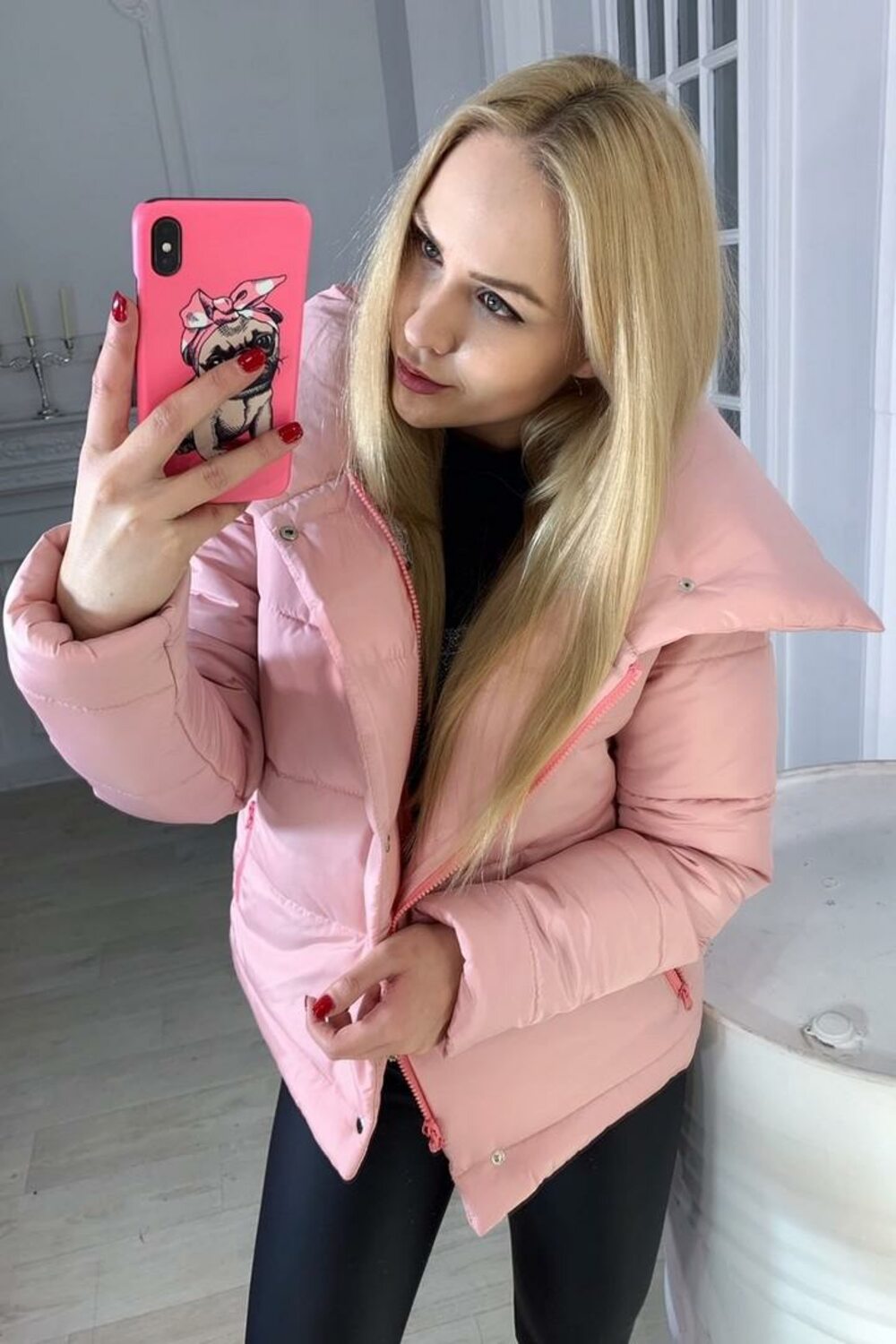 Куртка женская на кнопках и змейке