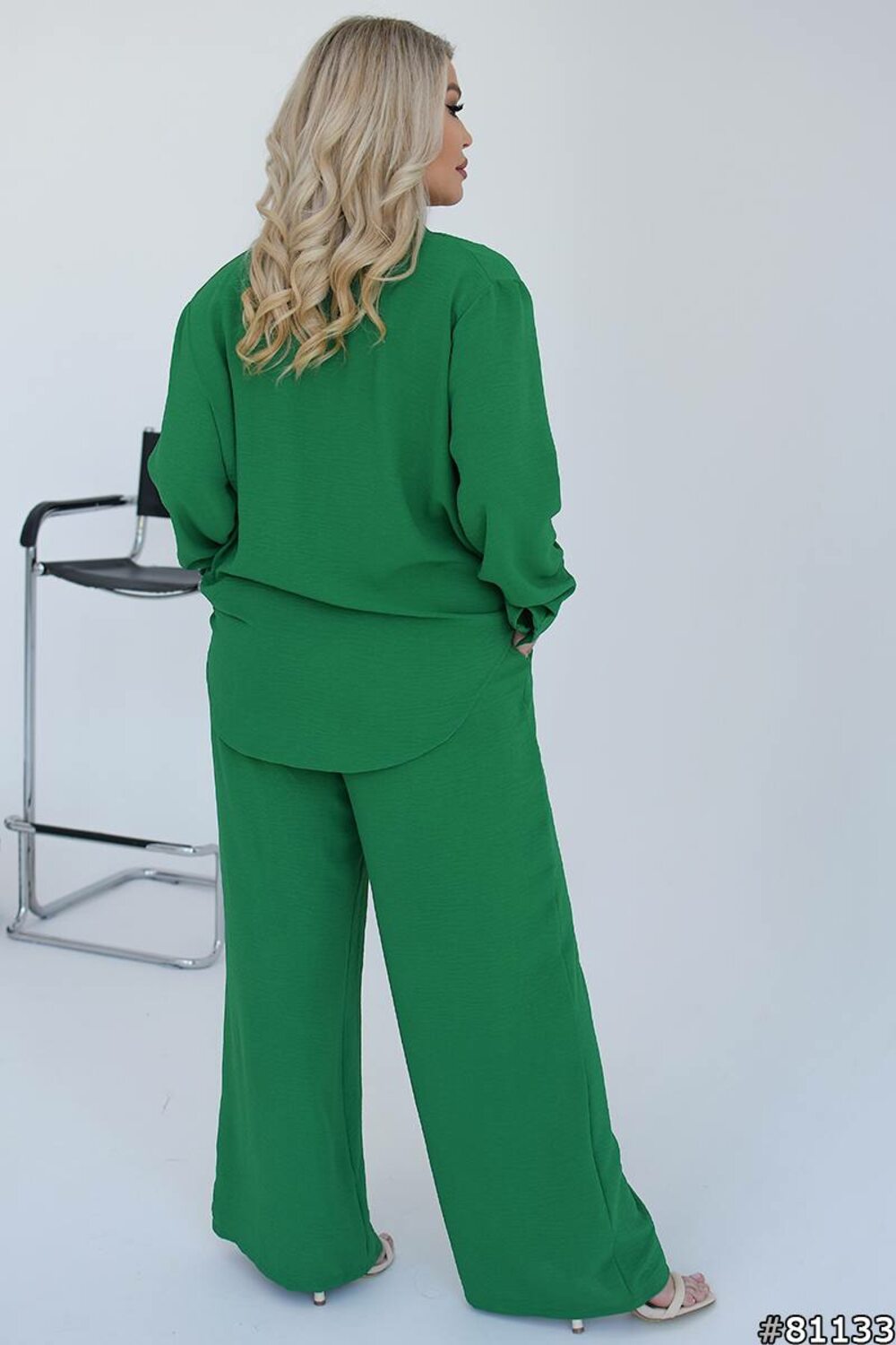 Костюм трійка з сорочки, майки та штанів, колір зелений