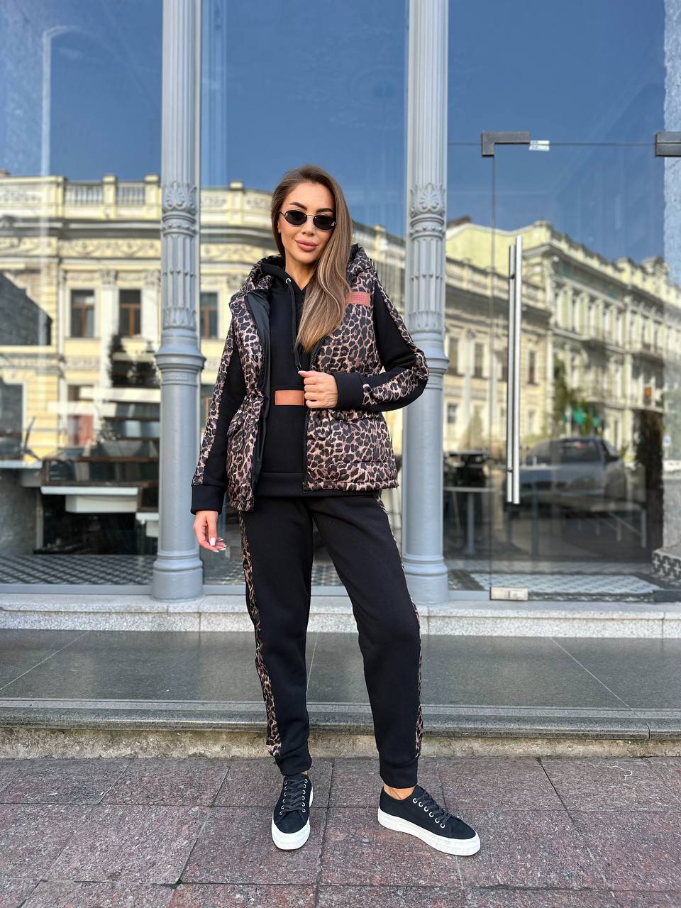 Костюм трійка леопард
