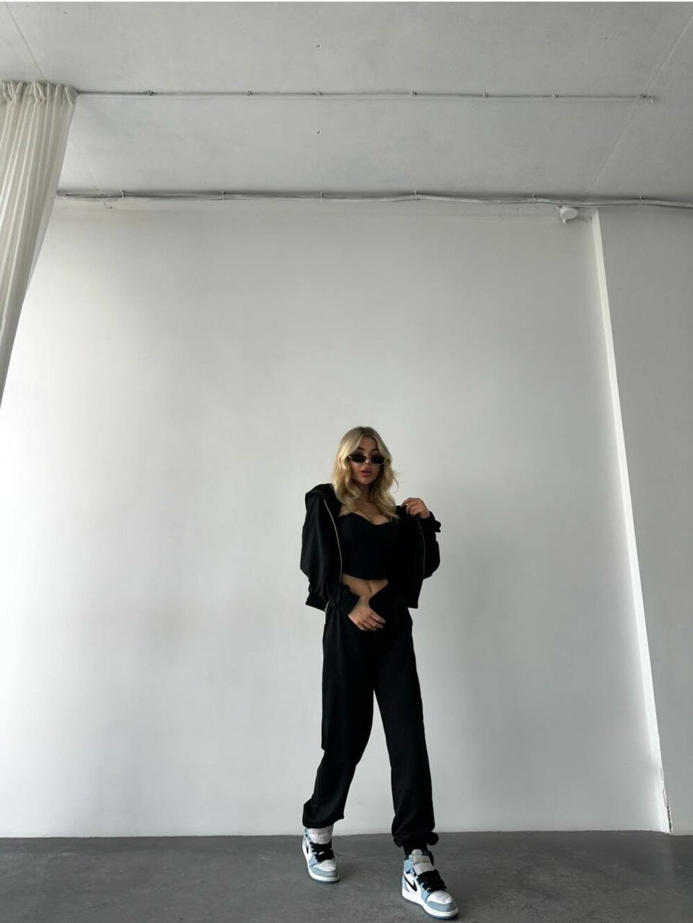 Трійка костюм із двонитка колір чорний