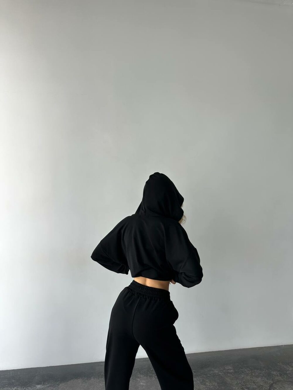 Трійка костюм із двонитка колір чорний