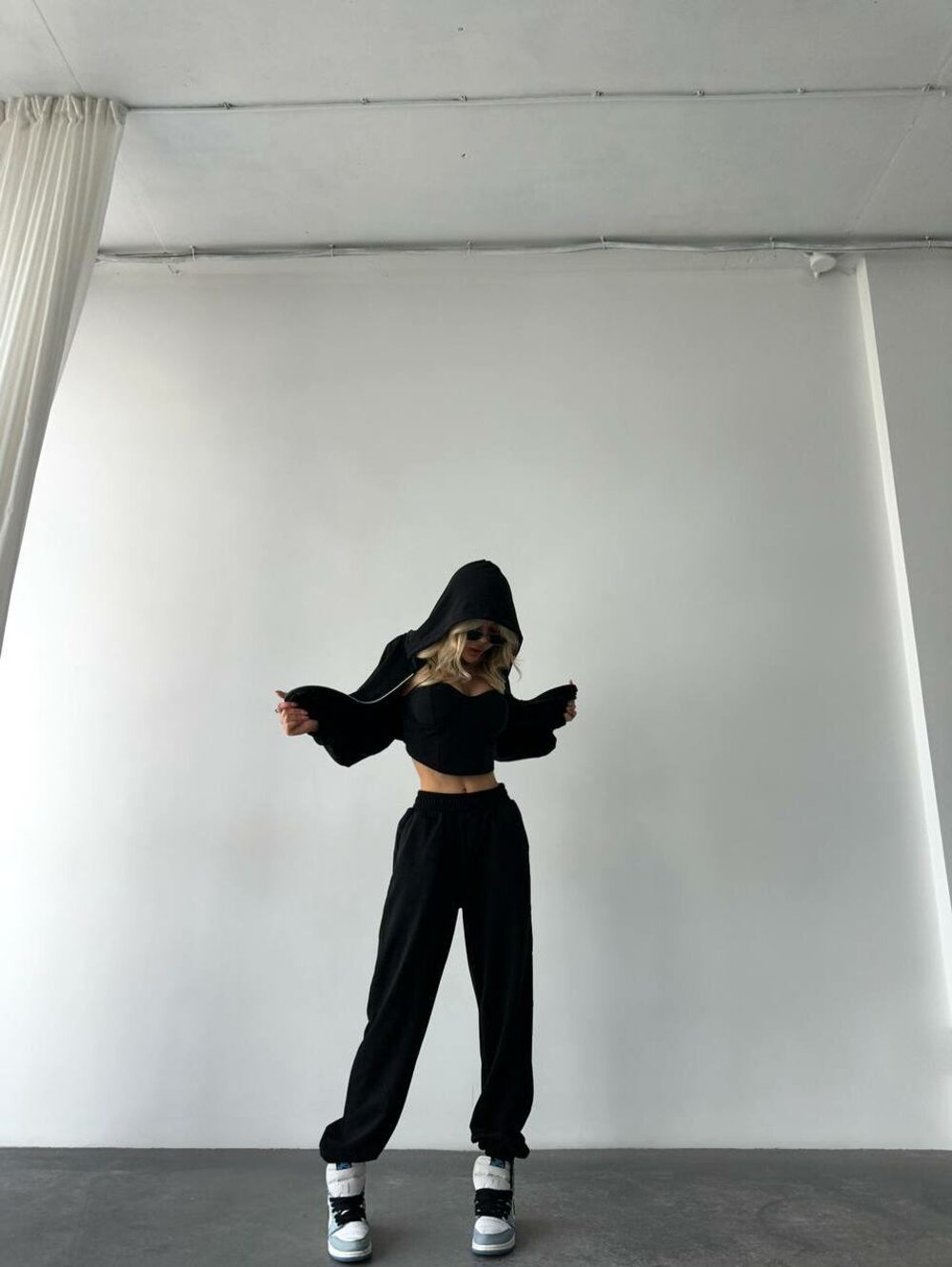 Трійка костюм із двонитка колір чорний