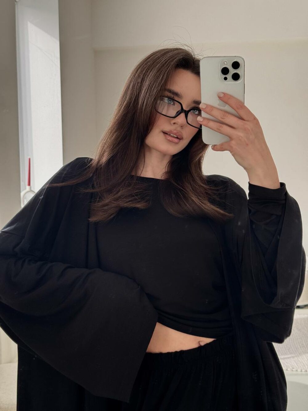 Костюм трійка: кардиган, штани, лонслив, колір чорний