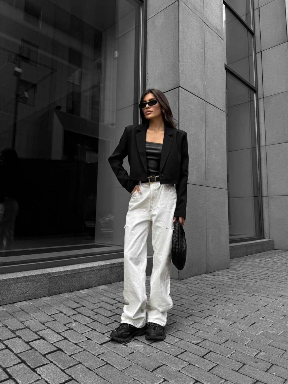 Піджак з плічками, на підкладці, колір чорний