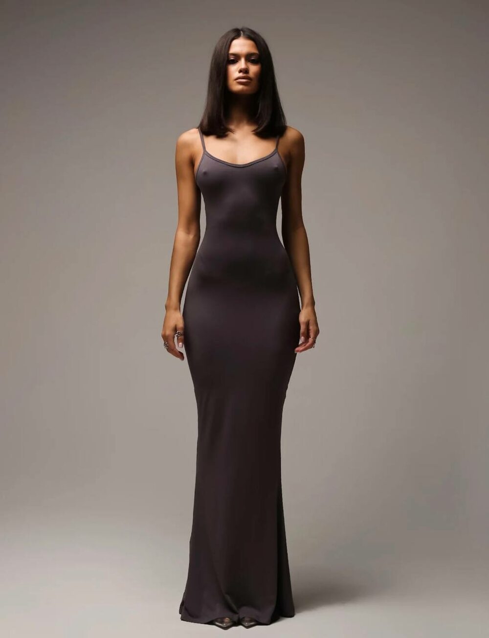 Базова сукня skims, колір шоколад