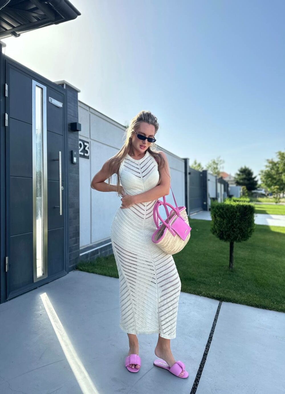 Сукня максі без рукавів колір молочний