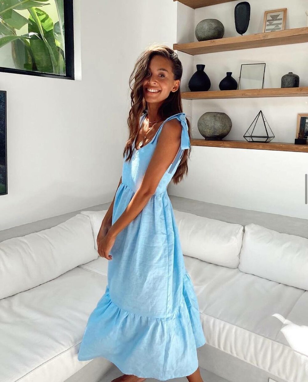 Сарафан блакитний легкий