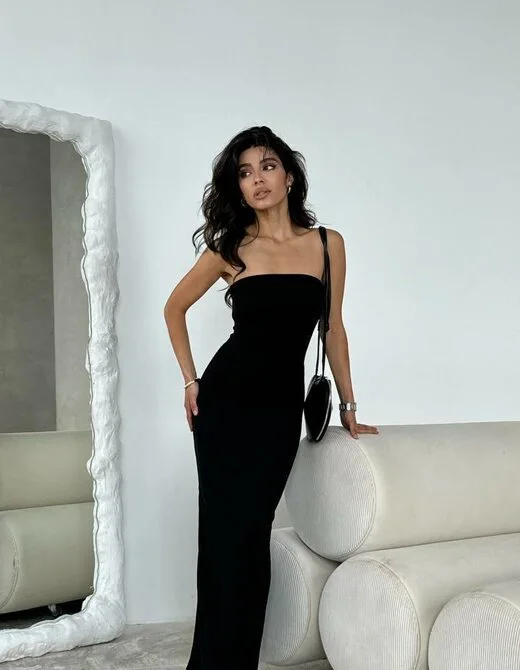 Сукня skims з відкритими плечима, колір чорний